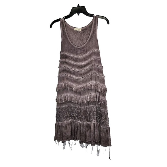 Black Swan Dress XS Sleeveless Layered Ruffle Lace Detail Casual Party Distress - Picture 1 of 9